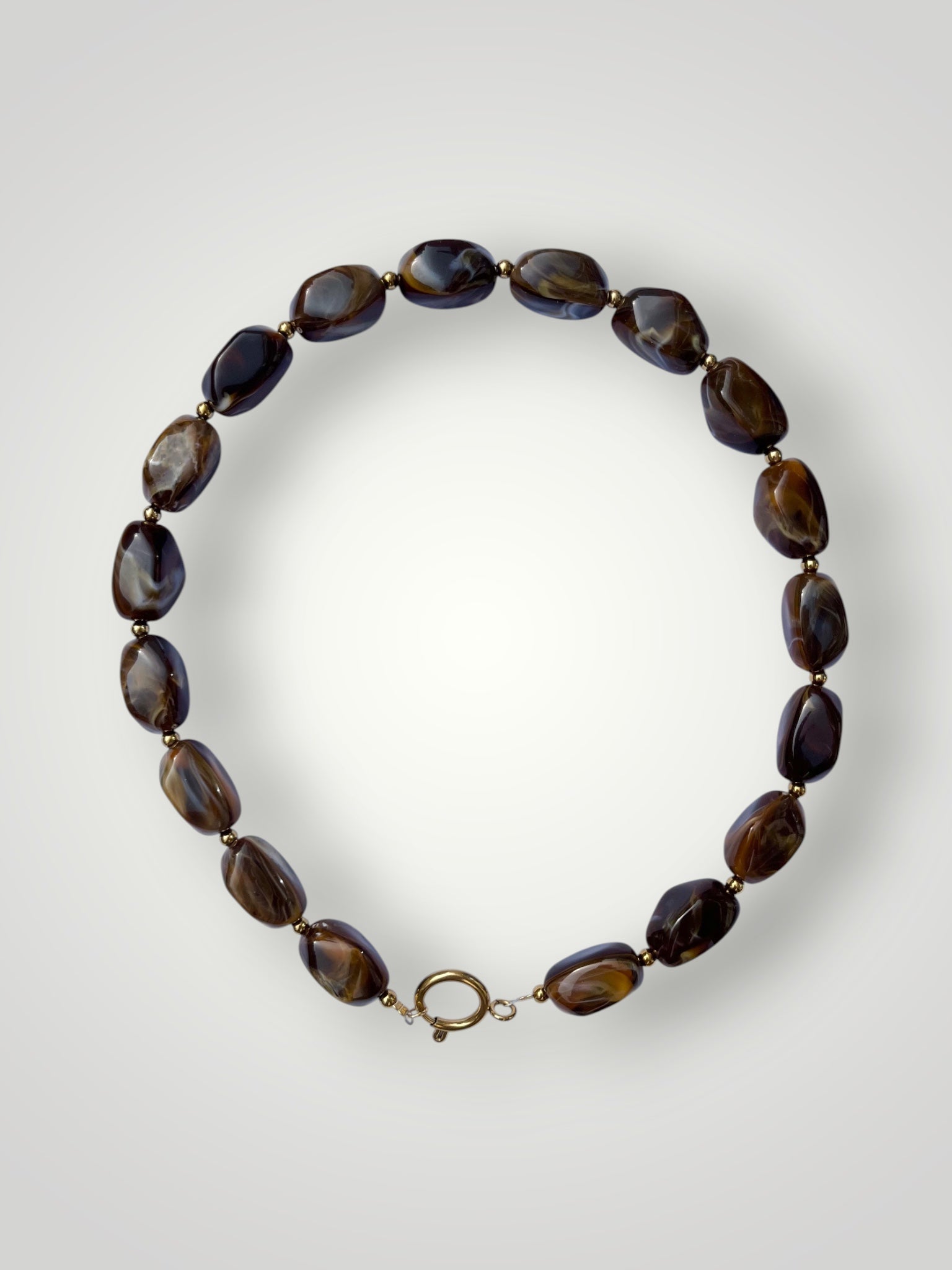 Nugget Necklace Chocolate Brown