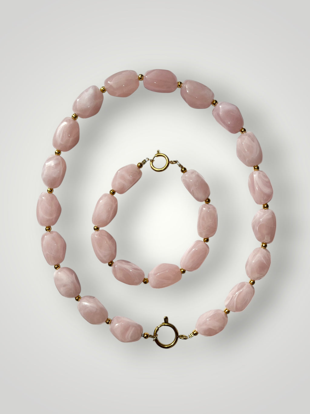 Nugget Necklace Baby Pink