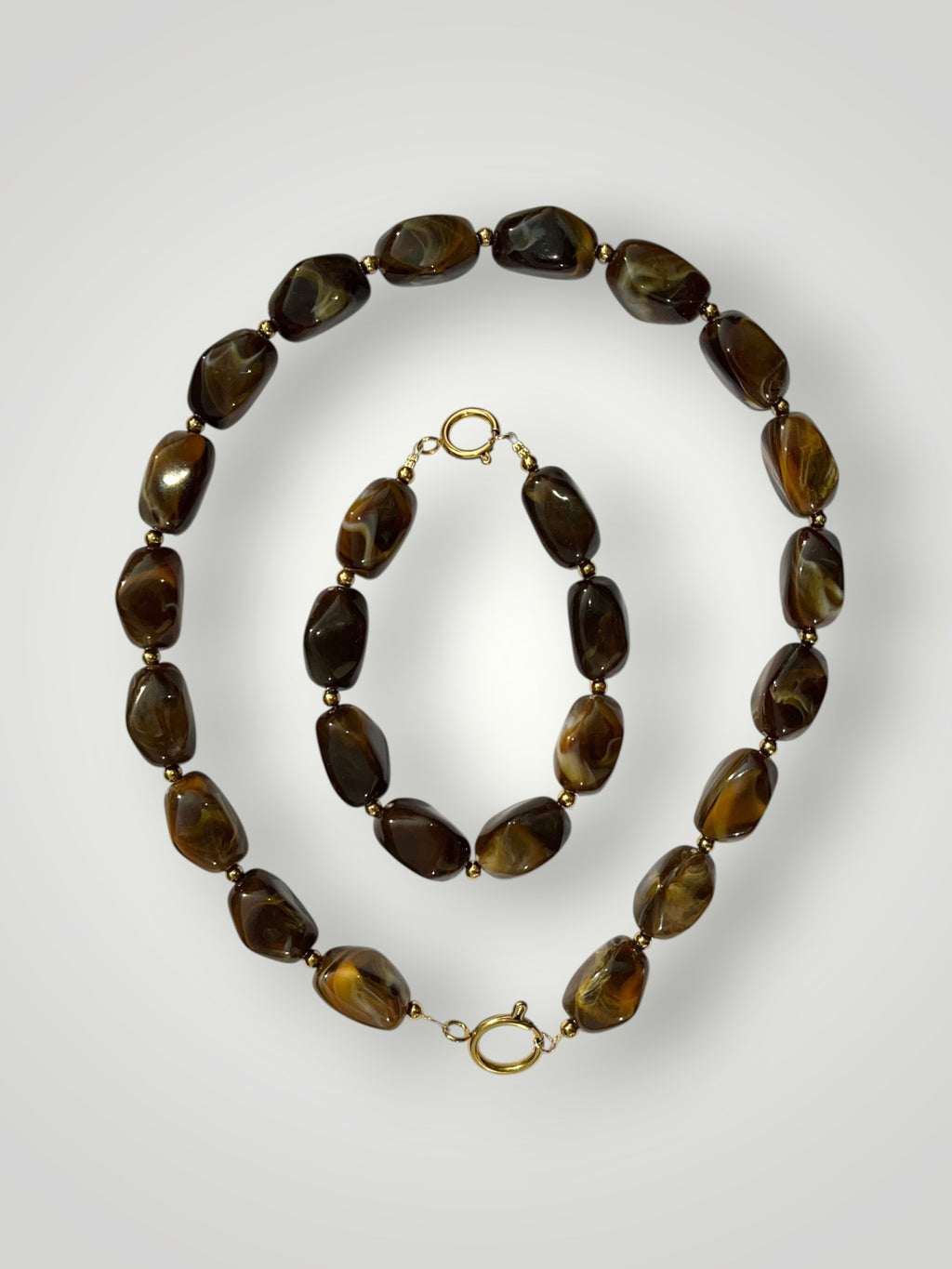 Nugget Necklace Chocolate Brown