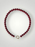 10mm Natural Stone Necklace Red Cinnabar