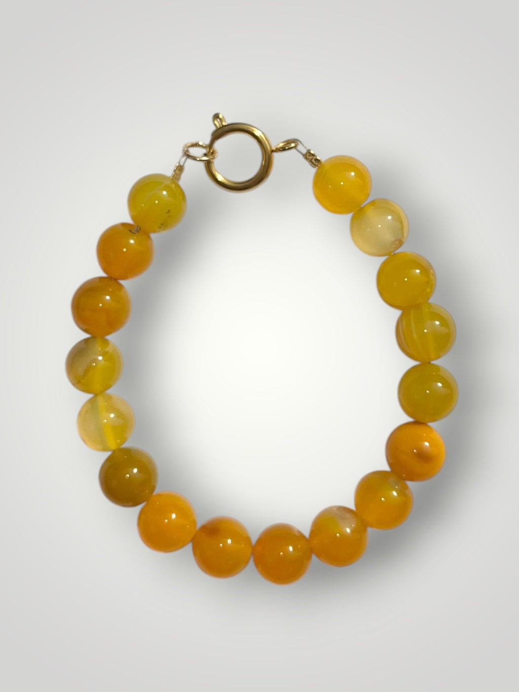 10mm Natural Stone Bracelet Yellow Agate