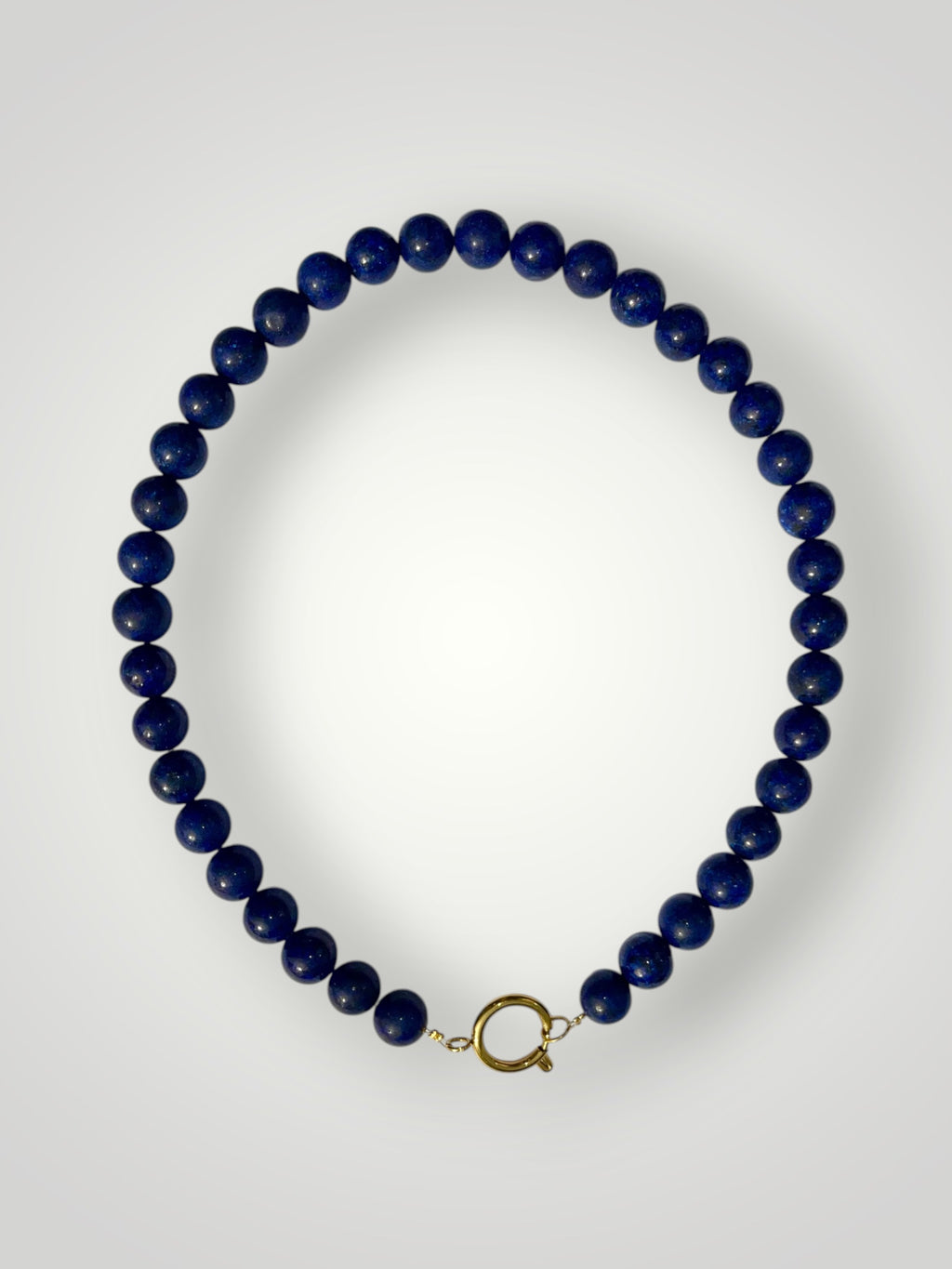 10mm Natural Stone Necklace Lapis Lazuli