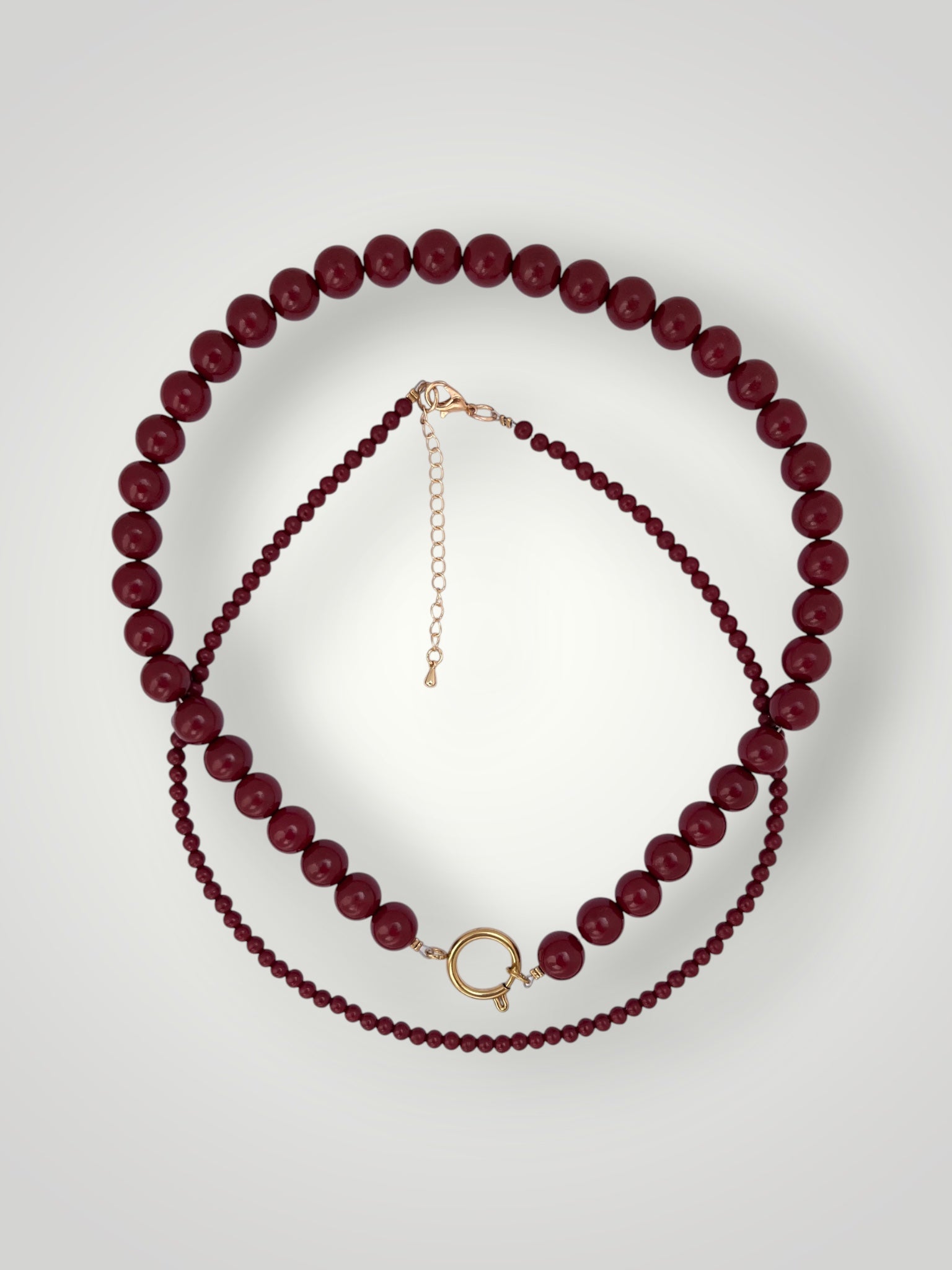 10mm Natural Stone Necklace Red Cinnabar