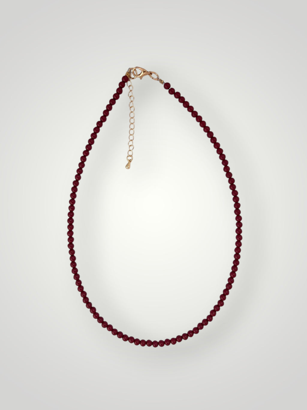 4mm Natural Stone Necklace Red Cinnabar