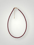4mm Natural Stone Necklace Red Cinnabar