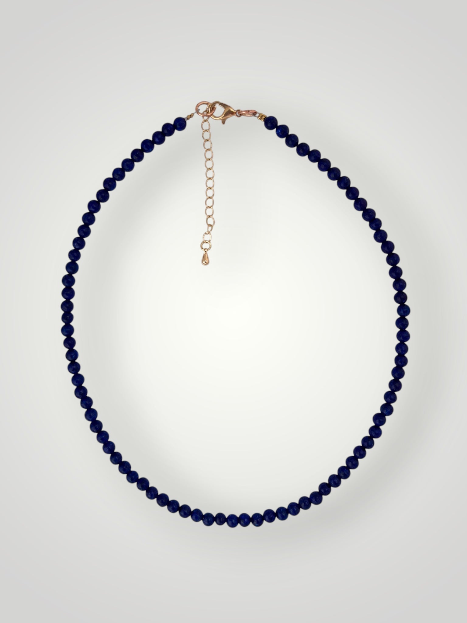 4mm Natural Stone Necklace Lapis Lazuli