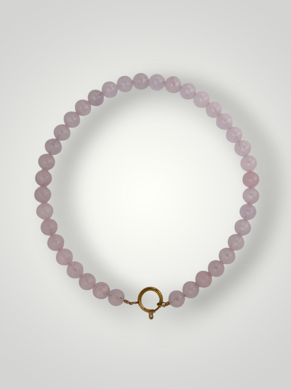 10mm Natural Stone Necklace Rose Quartz