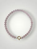 10mm Natural Stone Necklace Rose Quartz