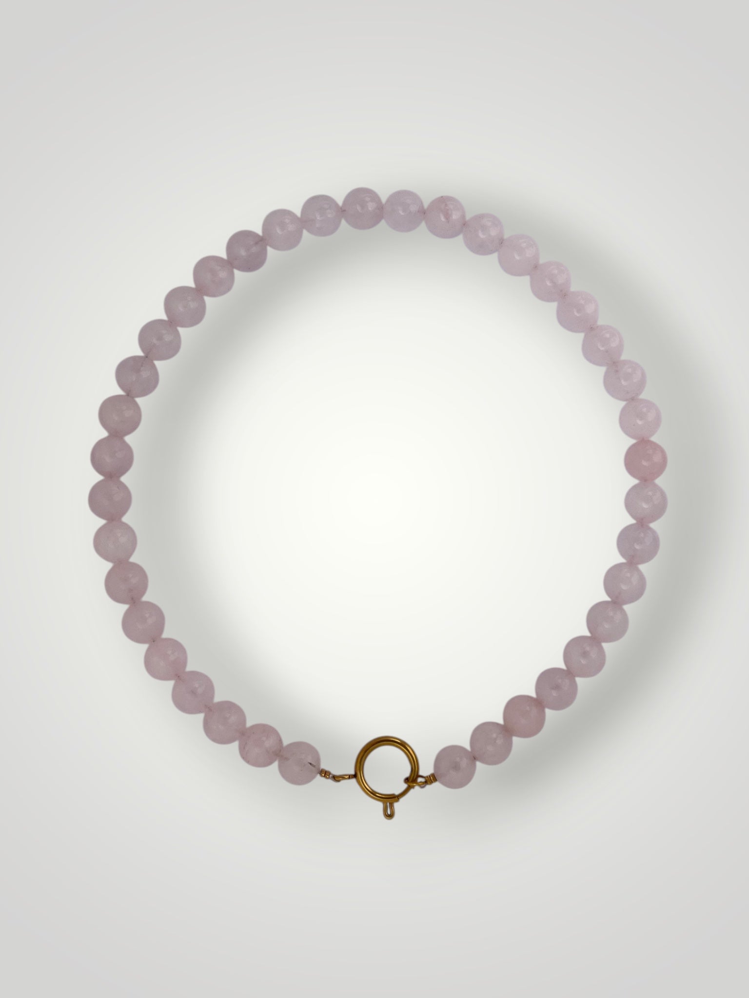 10mm Natural Stone Necklace Rose Quartz