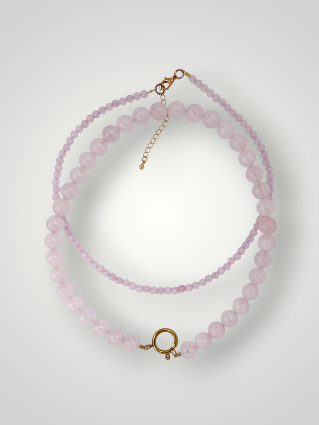 4mm Natural Stone Necklace Rose Quartz
