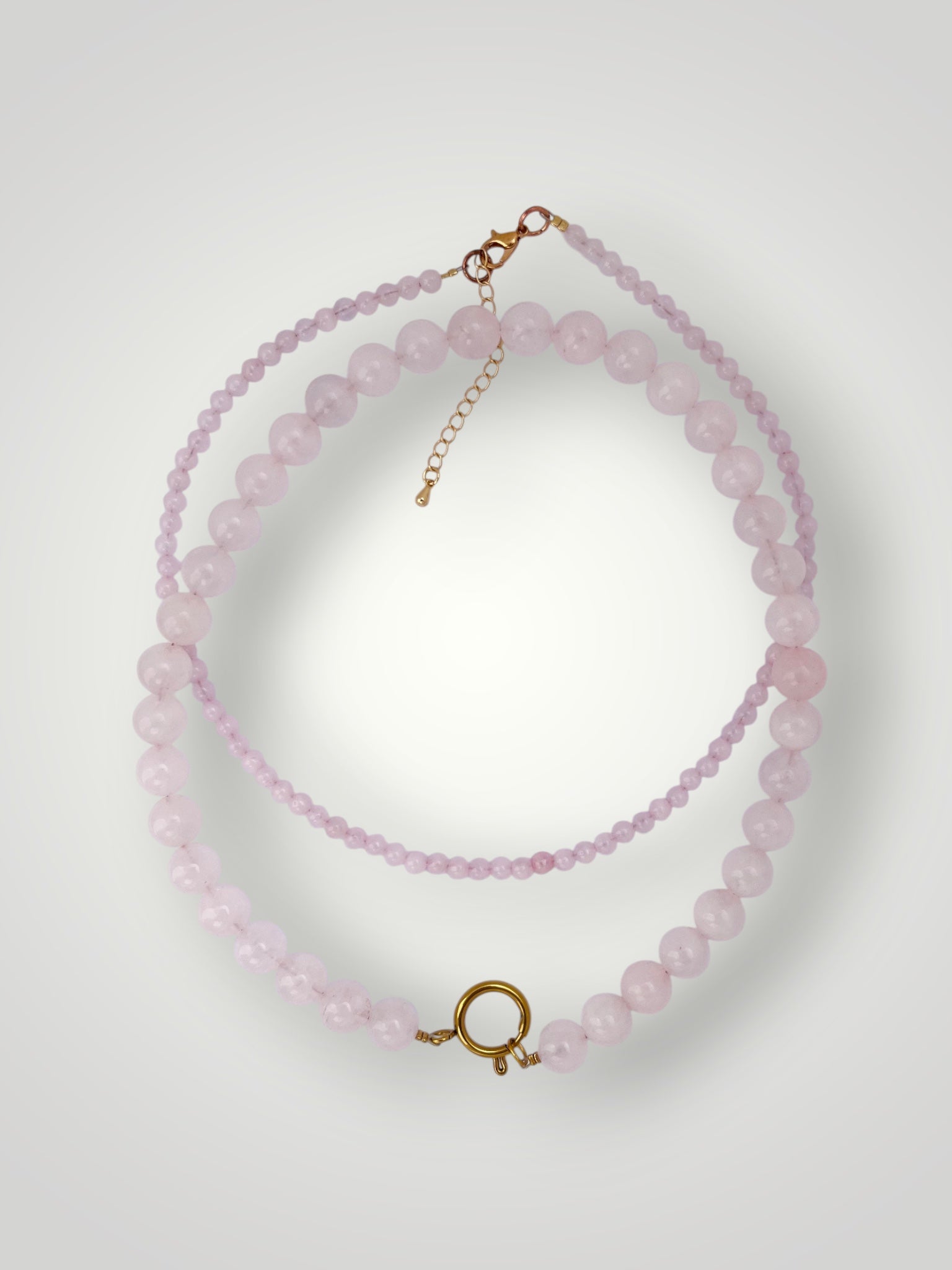 10mm Natural Stone Necklace Rose Quartz