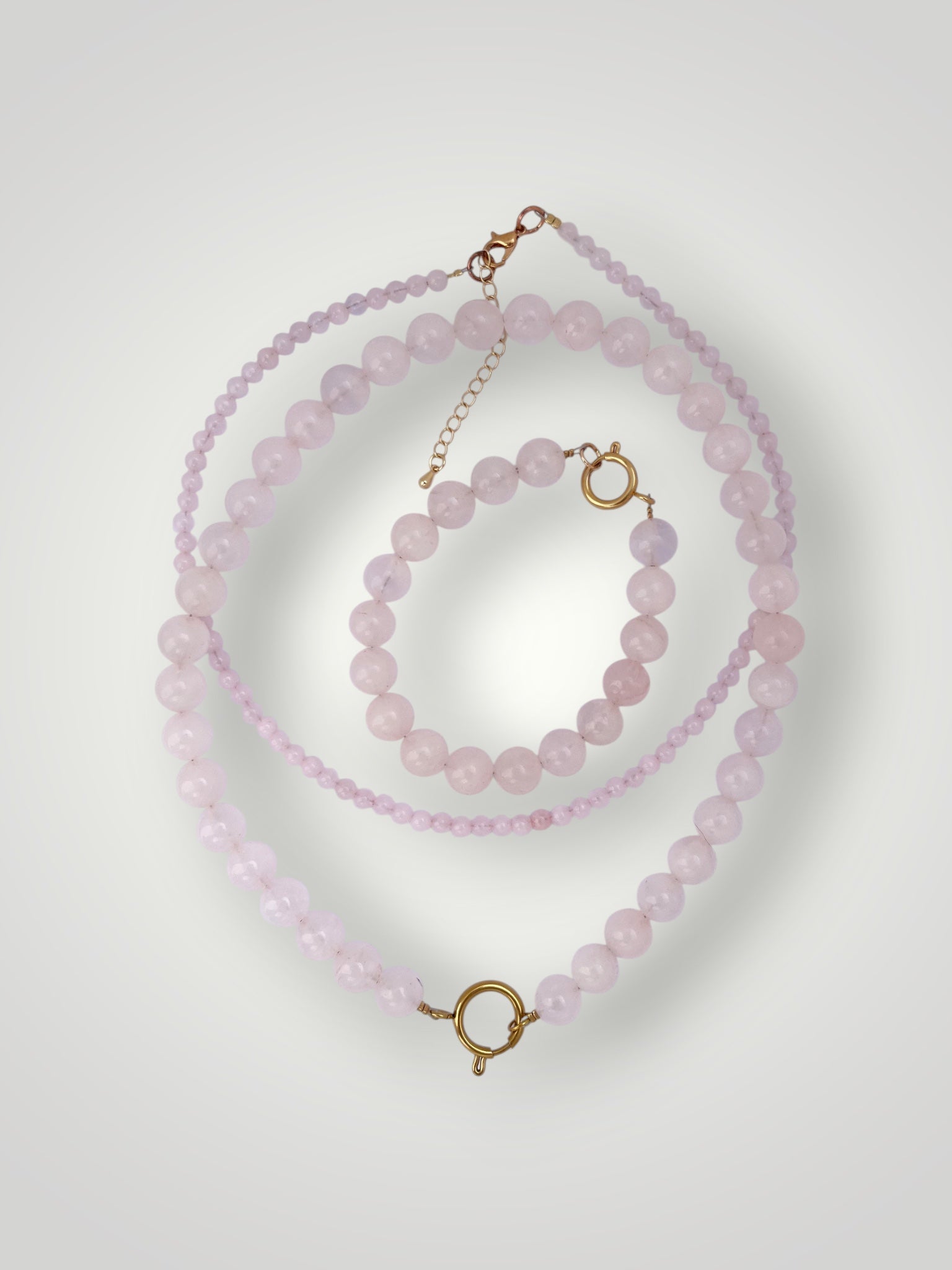 4mm Natural Stone Necklace Rose Quartz