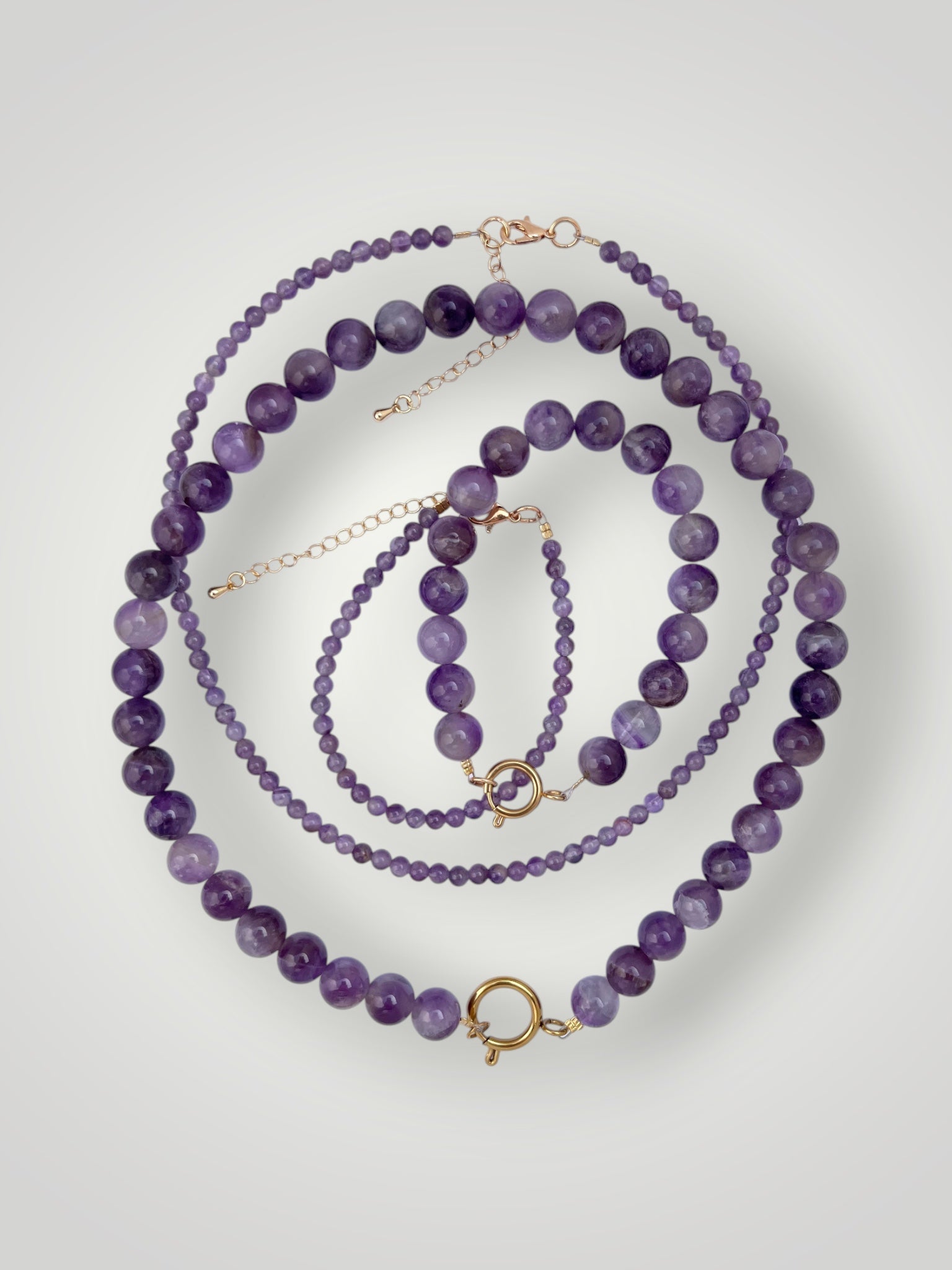 4mm Natural Stone Bracelet Amethyst