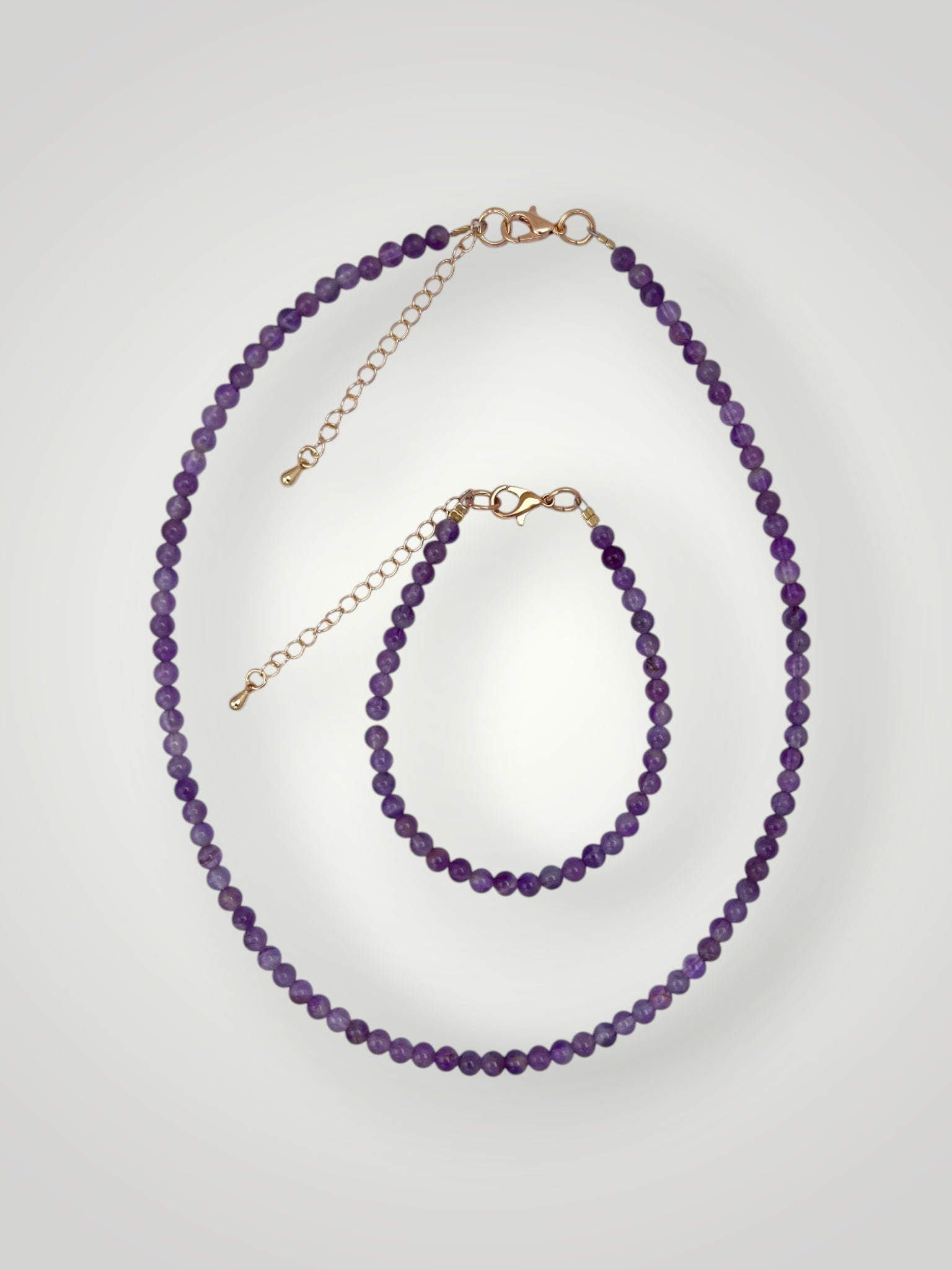 4mm Natural Stone Bracelet Amethyst