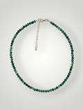 4mm Natural Stone Necklace Green Agate