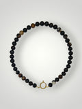 10mm Natural Stone Necklace Brown Agate