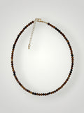 4mm Natural Stone Necklace Brown Agate