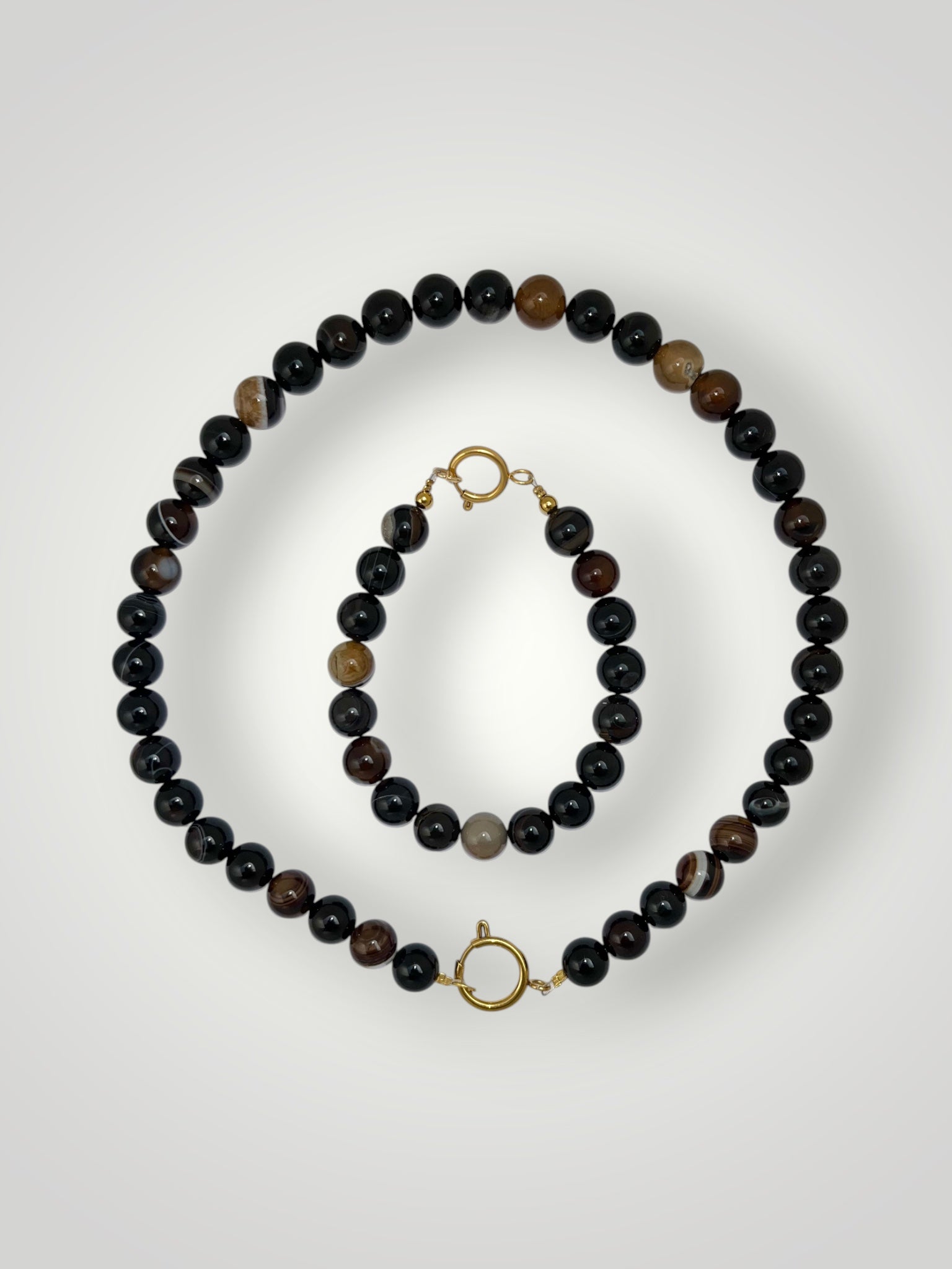 10mm Natural Stone Bracelet Brown Agate
