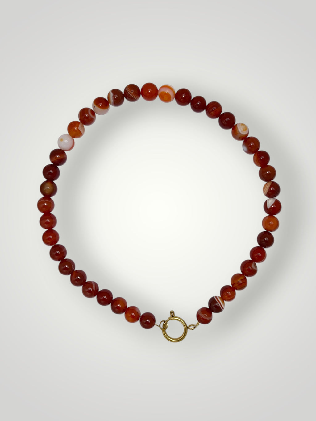 10mm Natural Stone Necklace Carneole