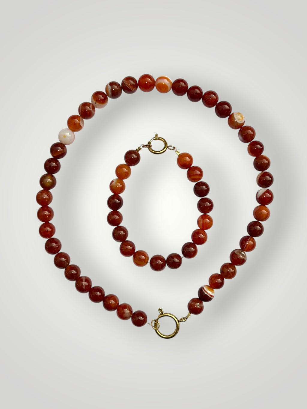 10mm Natural Stone Bracelet Carneole