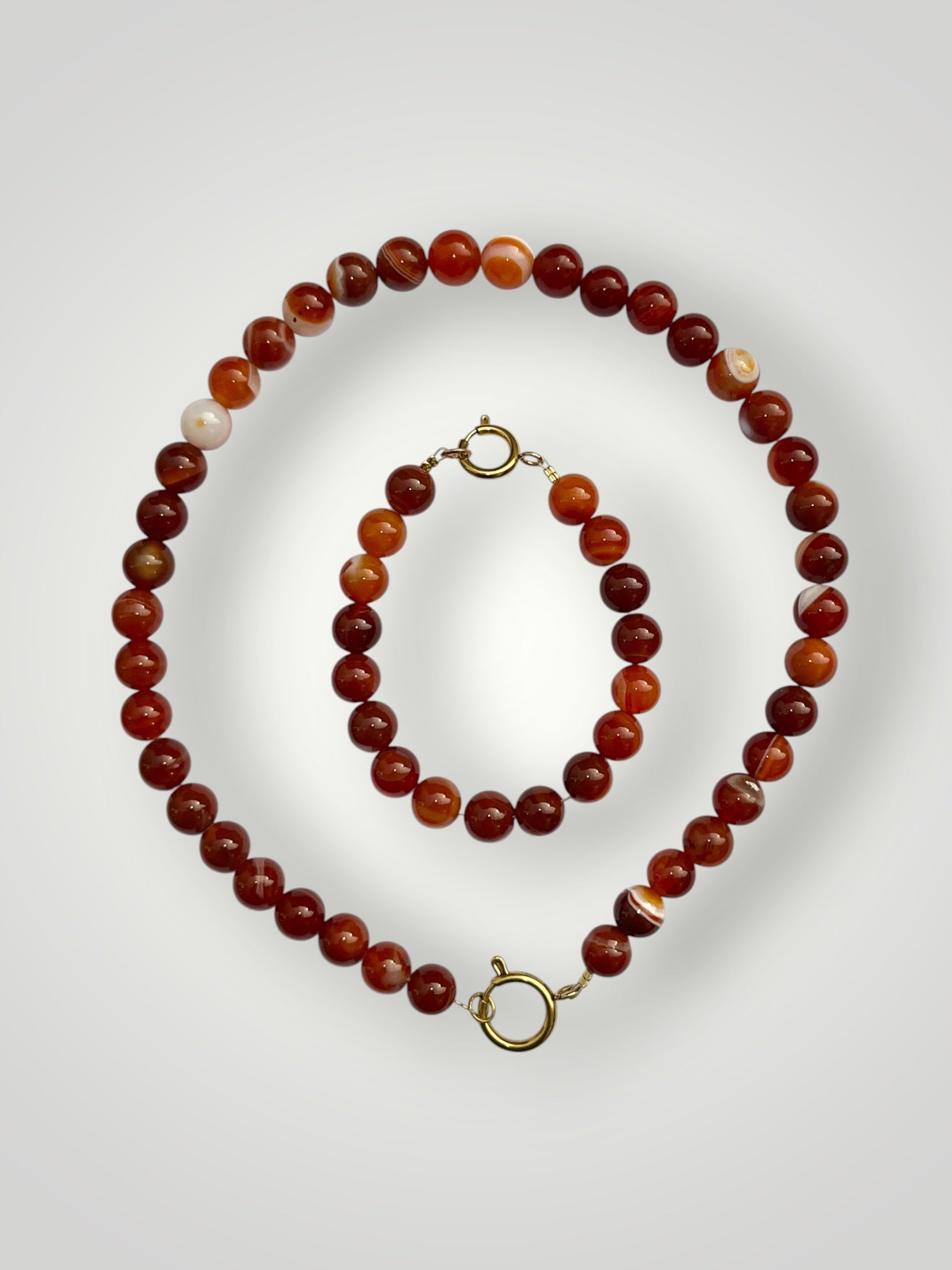 10mm Natural Stone Bracelet Carneole