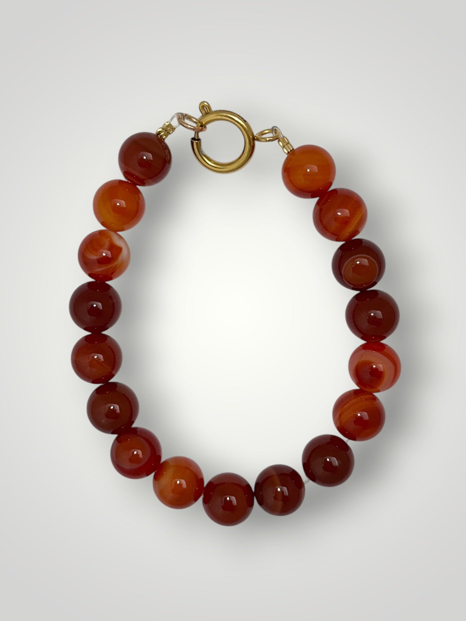 10mm Natural Stone Bracelet Carneole