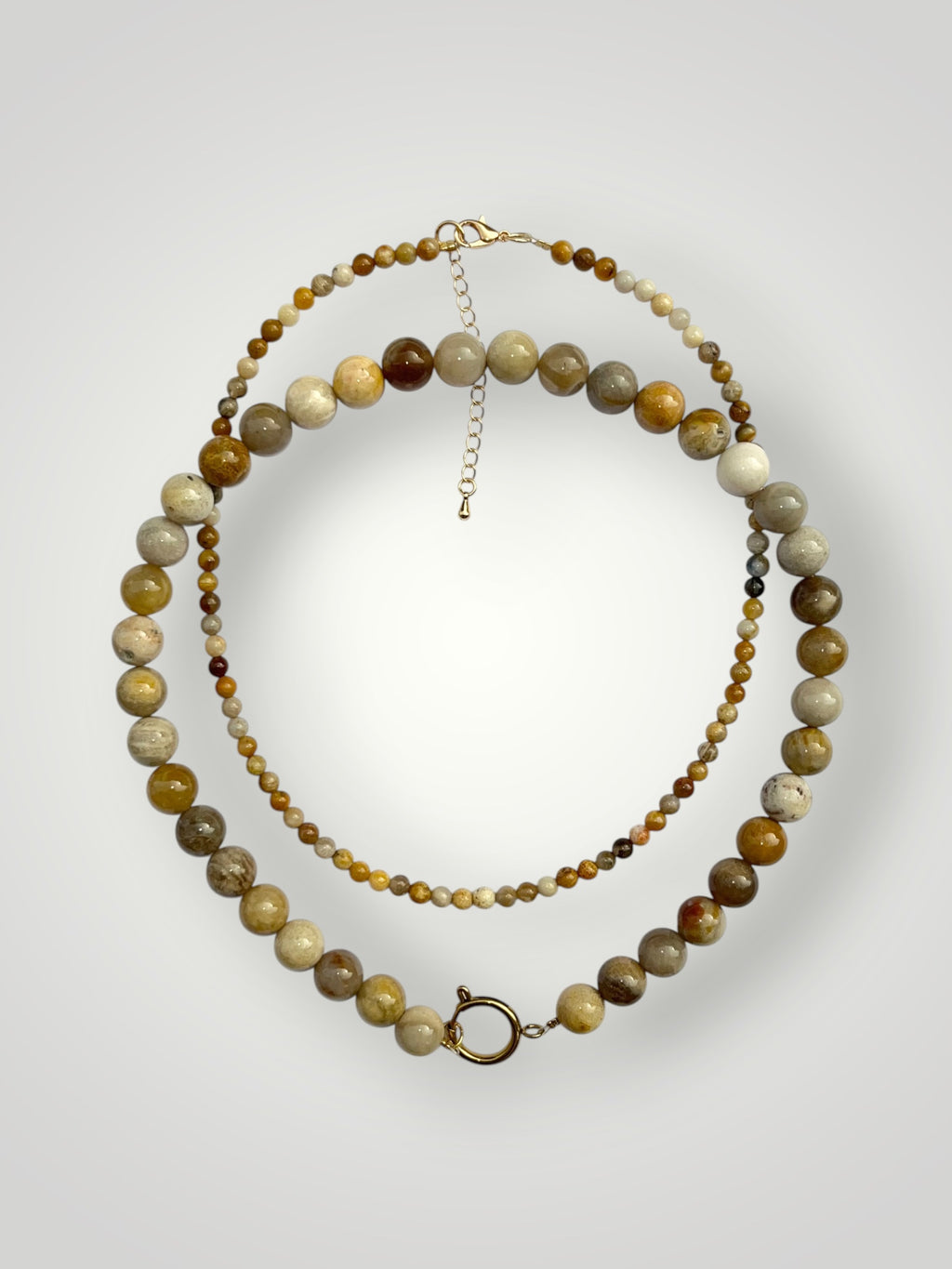4mm Natural Stone Necklace Chrysanthemum Agate
