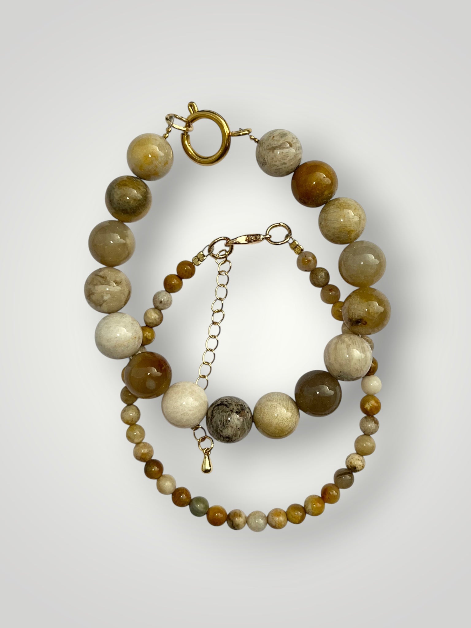 10mm Natural Stone Bracelet Chrysanthemum Agate