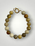10mm Natural Stone Bracelet Chrysanthemum Agate