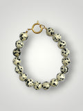 10mm Natural Stone Bracelet Dalmatian Jasper