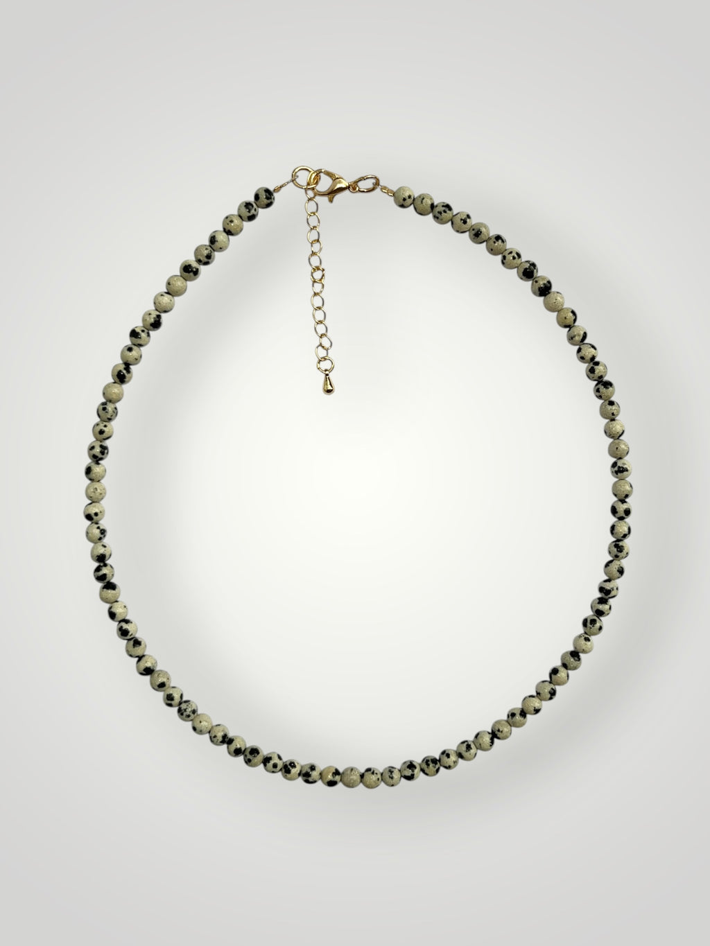 4mm Natural Stone Necklace Dalmation Jasper