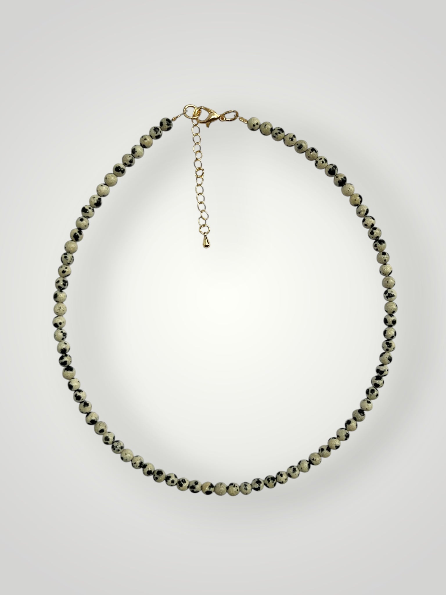 4mm Natural Stone Necklace Dalmation Jasper