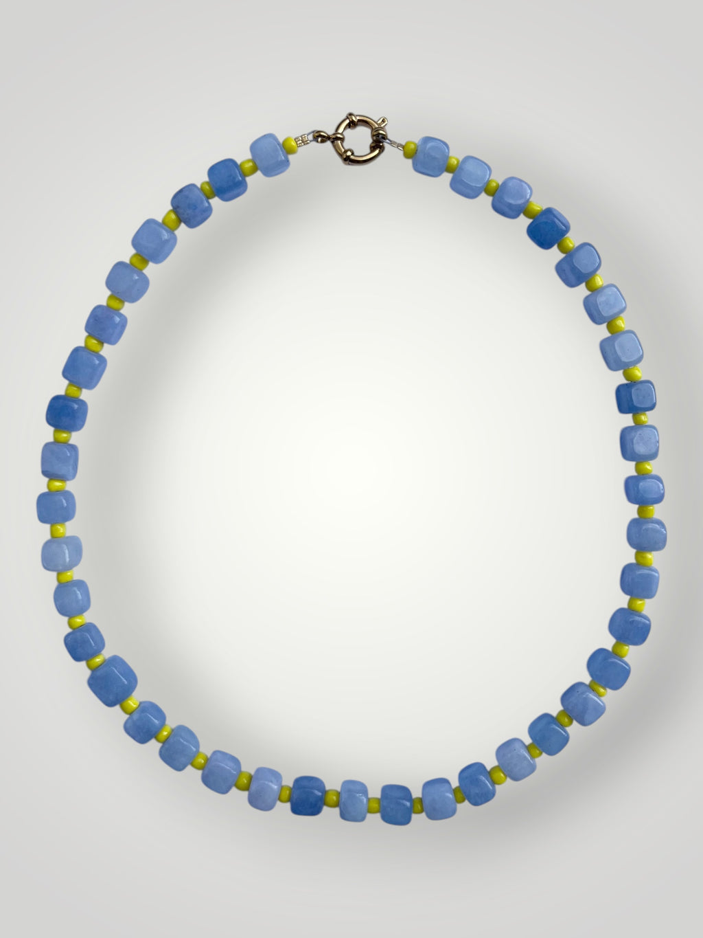 Cube Necklace Baby Blue