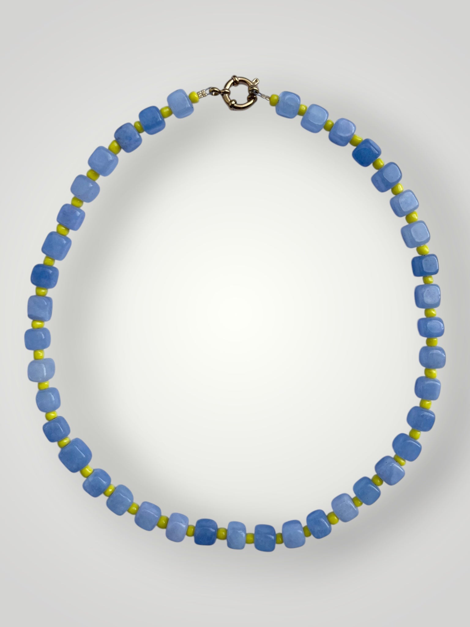 Cube Necklace Baby Blue