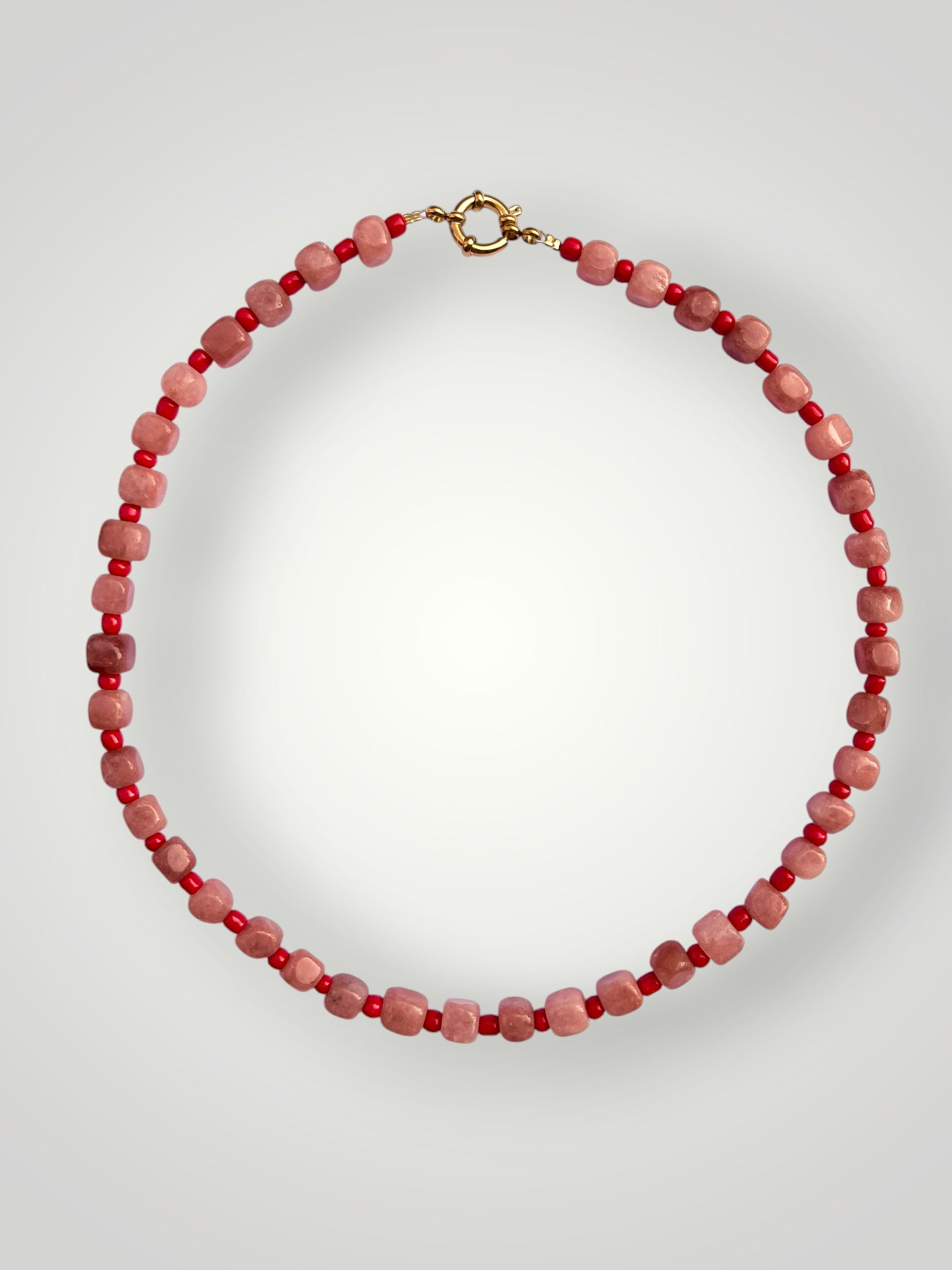 Cube Necklace Salmon