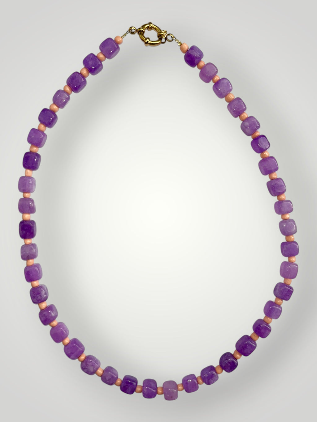 Cube Necklace Purple