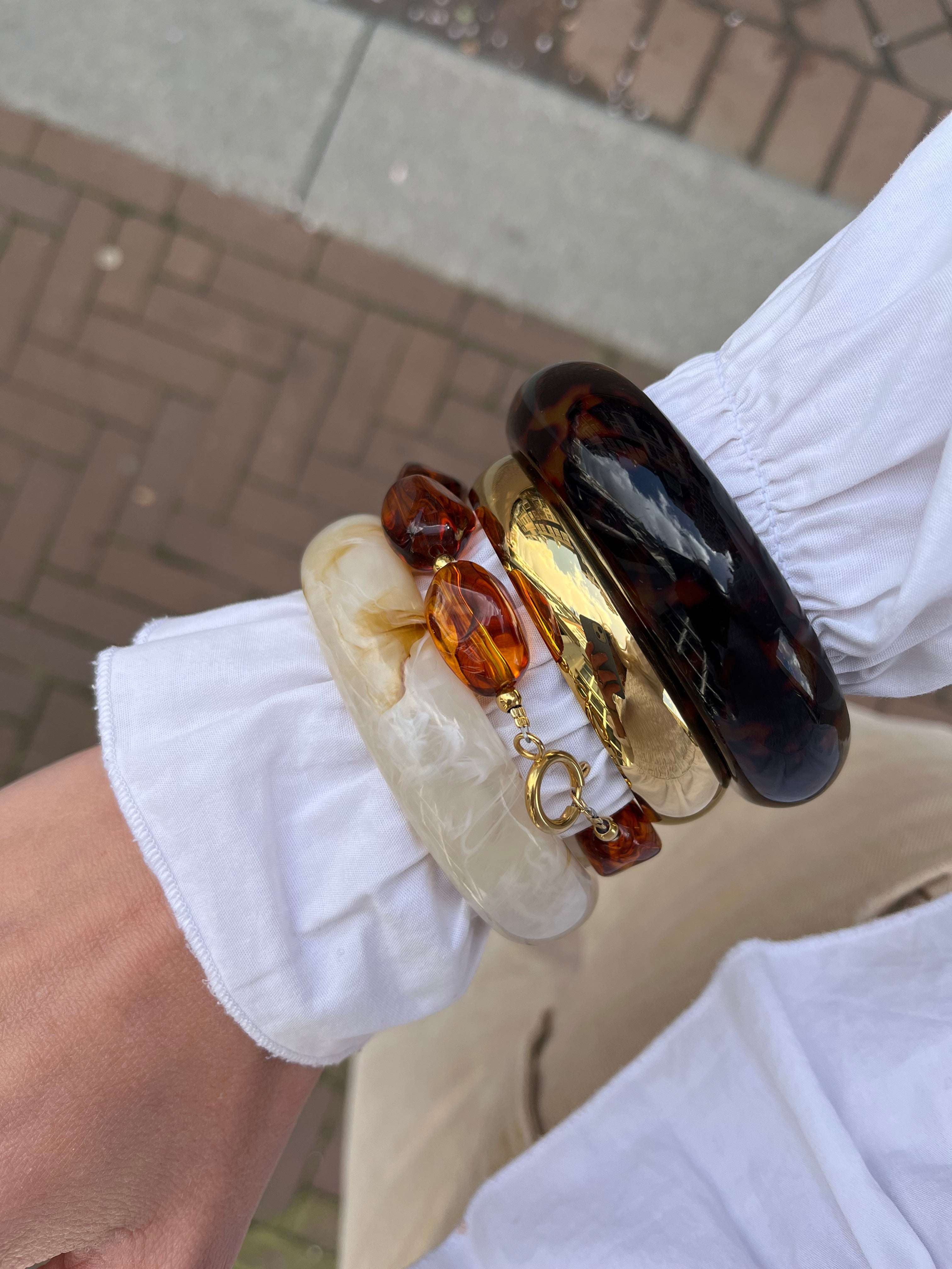 White Resin Bangle