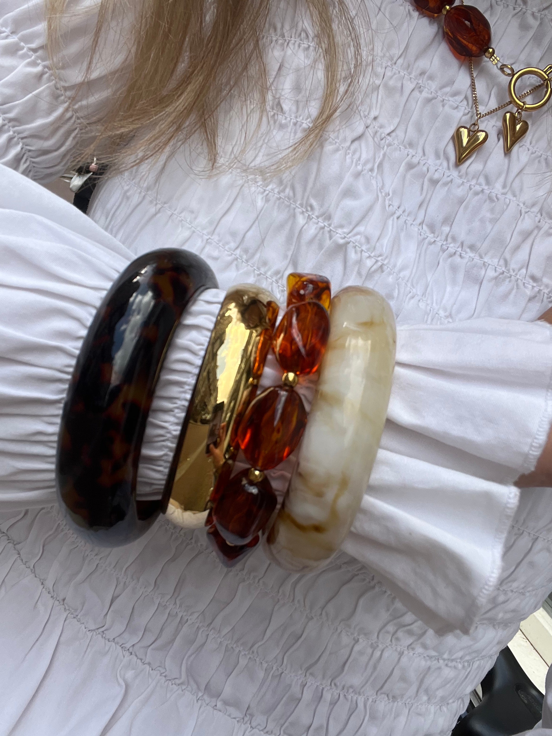 White Resin Bangle