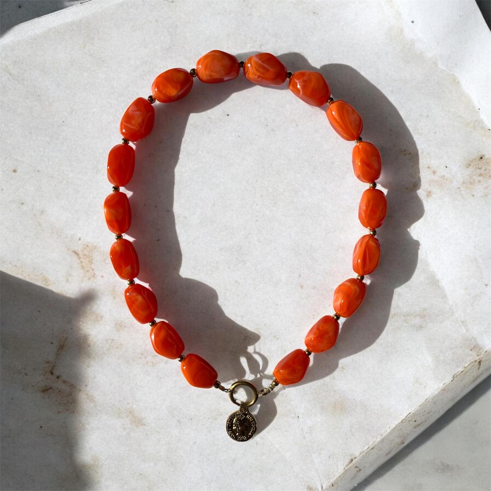 Nugget Necklace Orange
